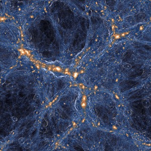 IllustrisTNG100 gas shocks and dark matter density composite